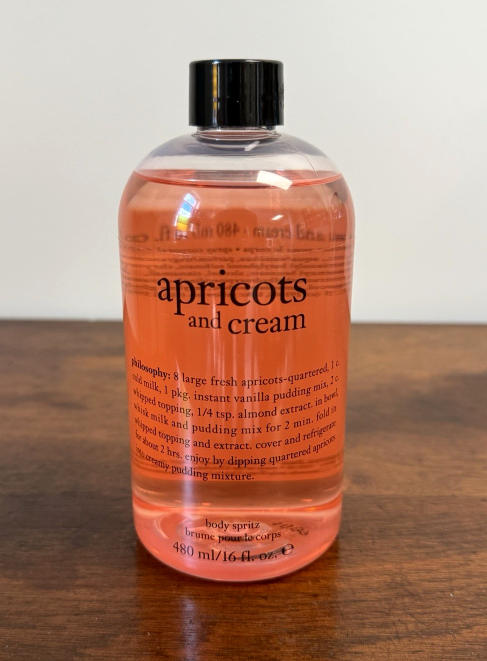 New Philosophy Apricots & Cream Body Spritz 16 oz Rare Scent
